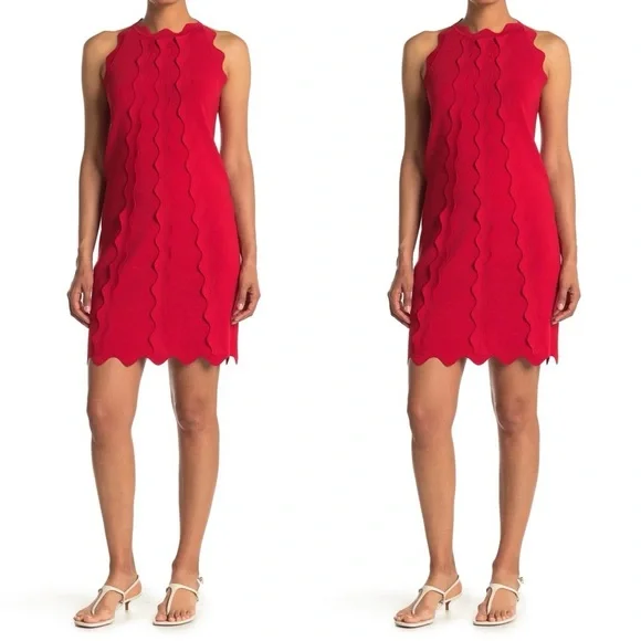 Elegant Red Sleeveless Dress - Picture 6 of 6